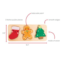 Load image into Gallery viewer, Wooden Holiday Puzzle for Toddlers – Baby-Safe, Chunky Pieces (Ages 12+ Months)
