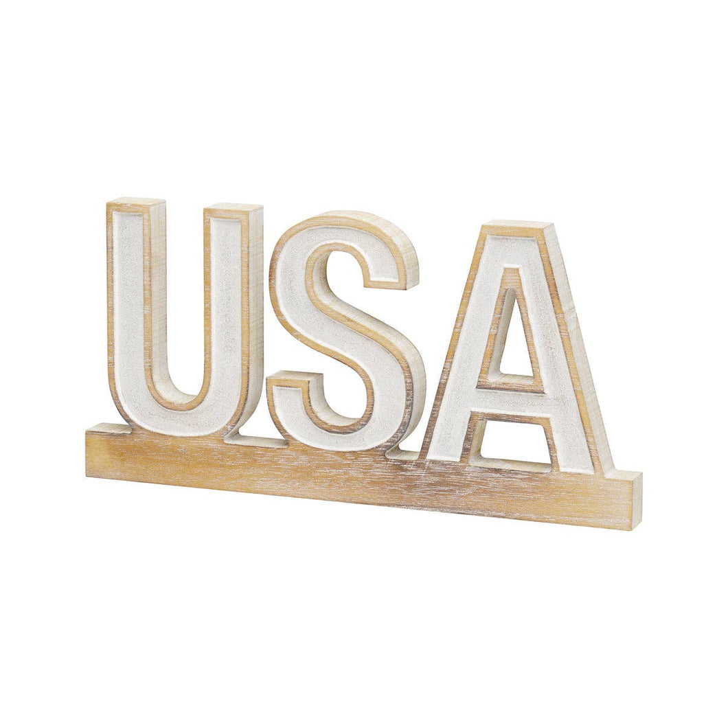 Carved USA on Base