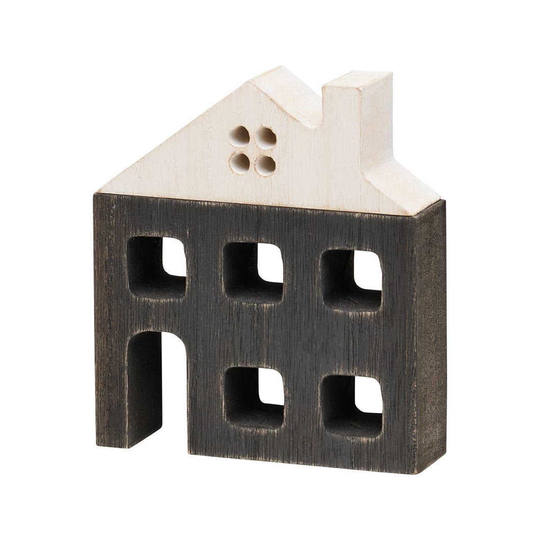 Small Black + White Plank House