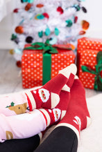 Load image into Gallery viewer, Matching Parent &amp; Toddler Christmas Socks – Santa Claus Design

