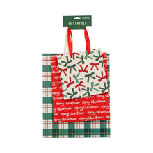 Load image into Gallery viewer, Christmas Bows Gift Bag | Set of 3
