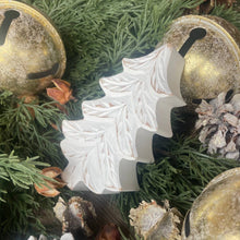 Load image into Gallery viewer, Small White Carved Christmas Tree
