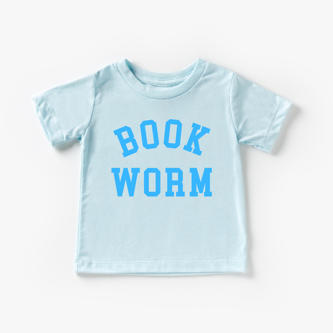 Book Worm Toddler and Youth Tee | Ice Blue