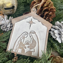 Load image into Gallery viewer, Nativity Scene Carved Ornament
