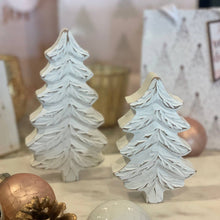 Load image into Gallery viewer, Large White Carved Christmas Tree
