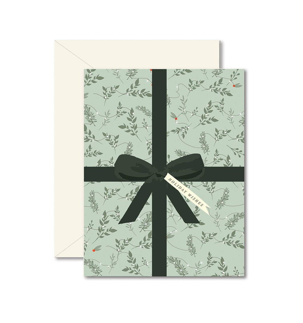 Holiday Mint Present Christmas Greeting Card