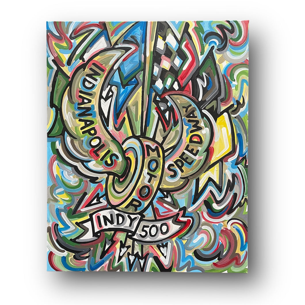Indianapolis Motor Speedway Motion Wing and Wheel Painting (24