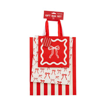 Load image into Gallery viewer, Christmas Bows Gift Bag | Set of 3

