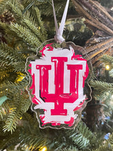 Load image into Gallery viewer, Indiana University IU Acrylic Ornament by Justin Patten
