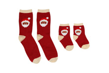 Load image into Gallery viewer, Matching Parent &amp; Toddler Christmas Socks – Santa Claus Design
