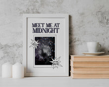 Load image into Gallery viewer, Meet Me At Midnight, Taylor Swift Inspired Art Print: 8x10
