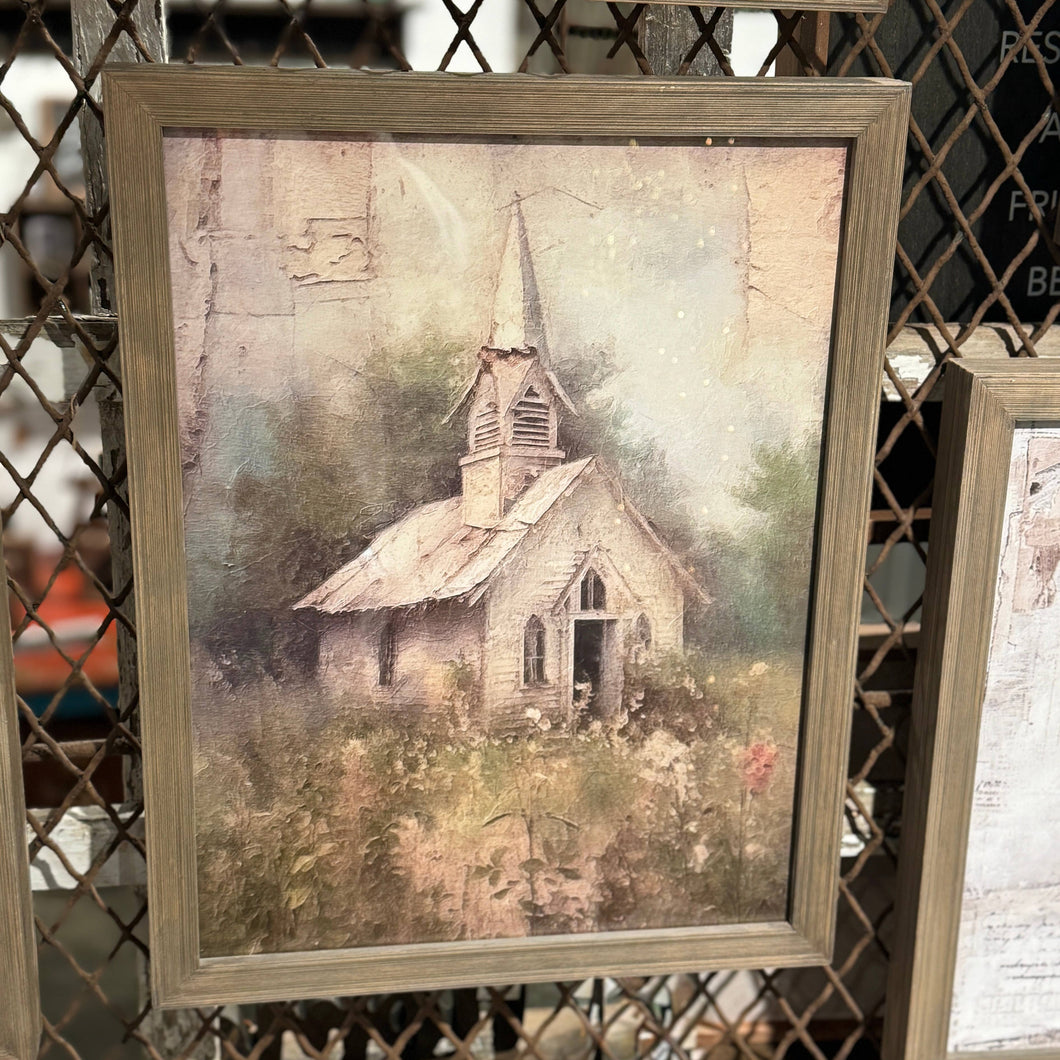 Rustic Chapel Framed Print