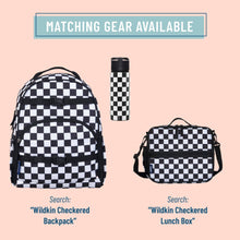Load image into Gallery viewer, Black and White Checkered 18 oz Steel Water Bottle
