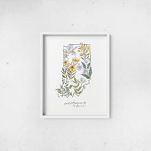 Load image into Gallery viewer, State of Indiana Wildflower Watercolor Fine Art Print
