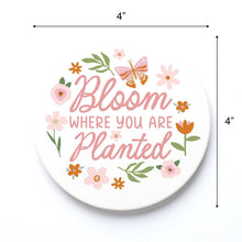 Load image into Gallery viewer, Ceramic Round Coaster-Spring Bloom Where You Are Planted
