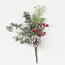 Load image into Gallery viewer, Holiday Pick-Snowy Boxwood with Red Berries
