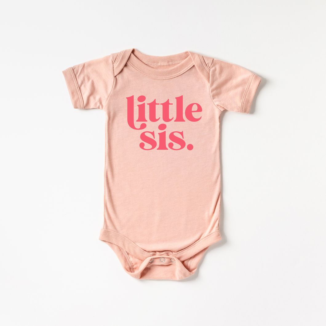 Little Sis Infant Onesie| Peach