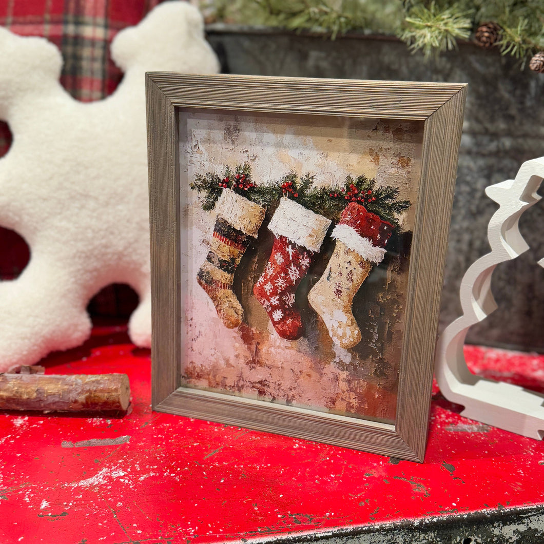 Family Stockings Christmas Framed Print