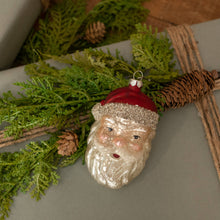 Load image into Gallery viewer, Vintage-Style Santa Head Ornament
