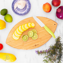 Load image into Gallery viewer, Football Shaped Cutting Board &amp; Charcuterie Serving Tray
