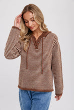 Load image into Gallery viewer, HENLEY SWEATER WITH HOODIE
