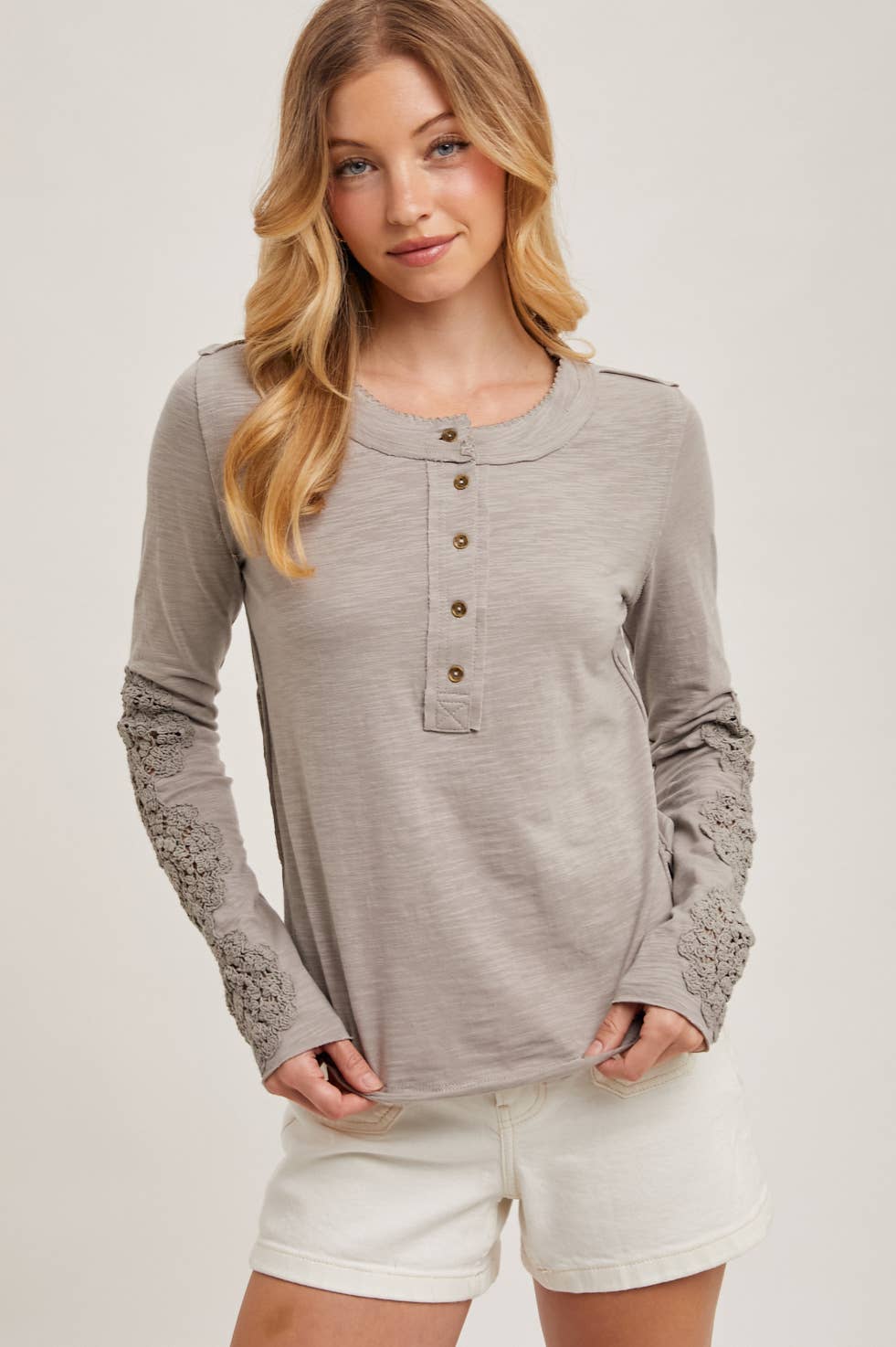 The Willow Crochet Sleeve Top