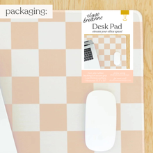 Load image into Gallery viewer, Beige Checkerboard Desk Pad
