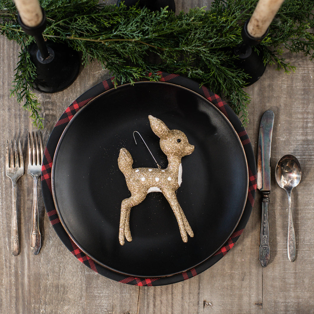 Glitter Fawn Ornament