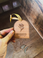 Load image into Gallery viewer, Indiana Peony Wooden Ornament
