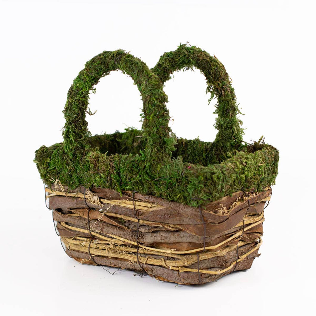 Dorothy Moss Basket | Green/Natural | 10x9x7