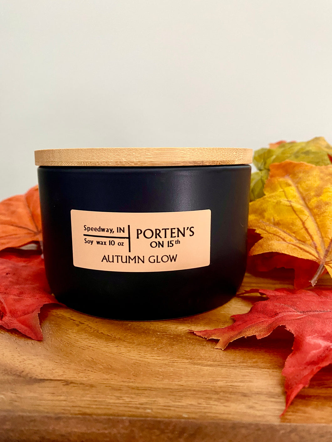 Autumn Glow Scented Candle | 10 oz Black Jar