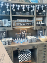 Load image into Gallery viewer, Black + White Check Pennant Garland
