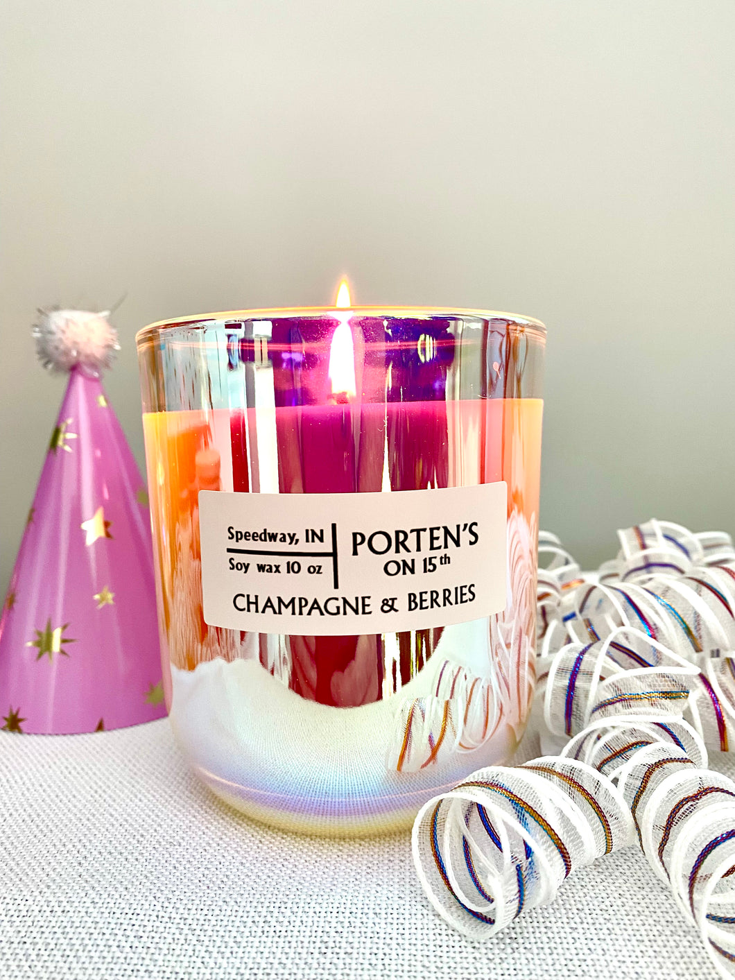 Champagne + Berries Scented Candle | 10 oz Prism Tumbler Jar