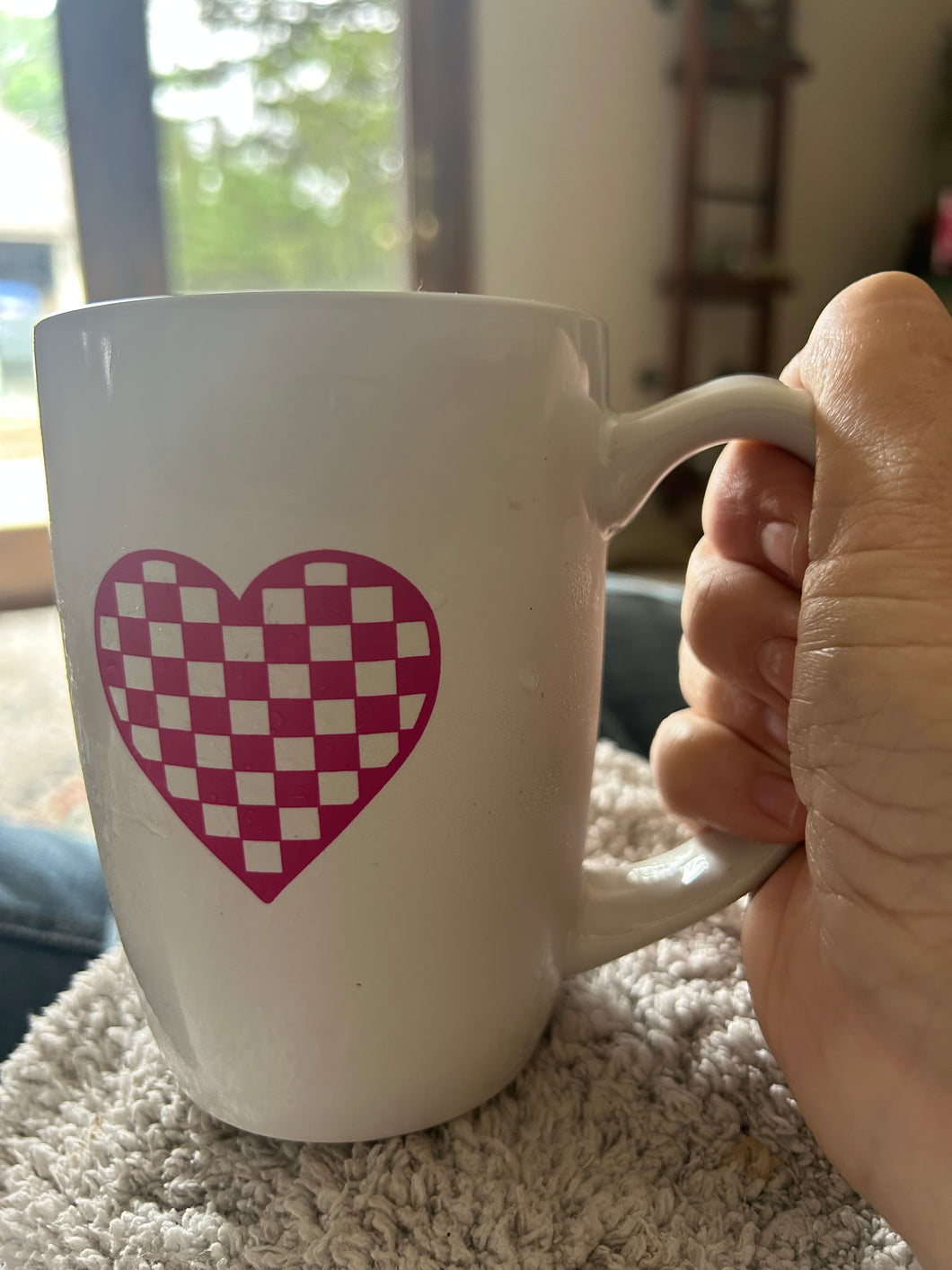 Checkered Heart Mug
