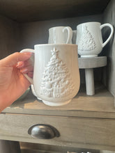 Load image into Gallery viewer, Tannenbaum Embossed Mug   White   18oz

