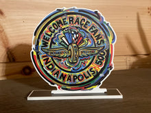 Load image into Gallery viewer, Indianapolis Motor Speedway Welcome Race Fans Standee by Justin Patten
