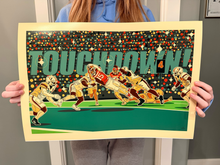 Load image into Gallery viewer, Indiana Hoosiers College Football Champions 2026 – Illustrated NCAA Wall Art | Indiana Hoosiers Wall Art
