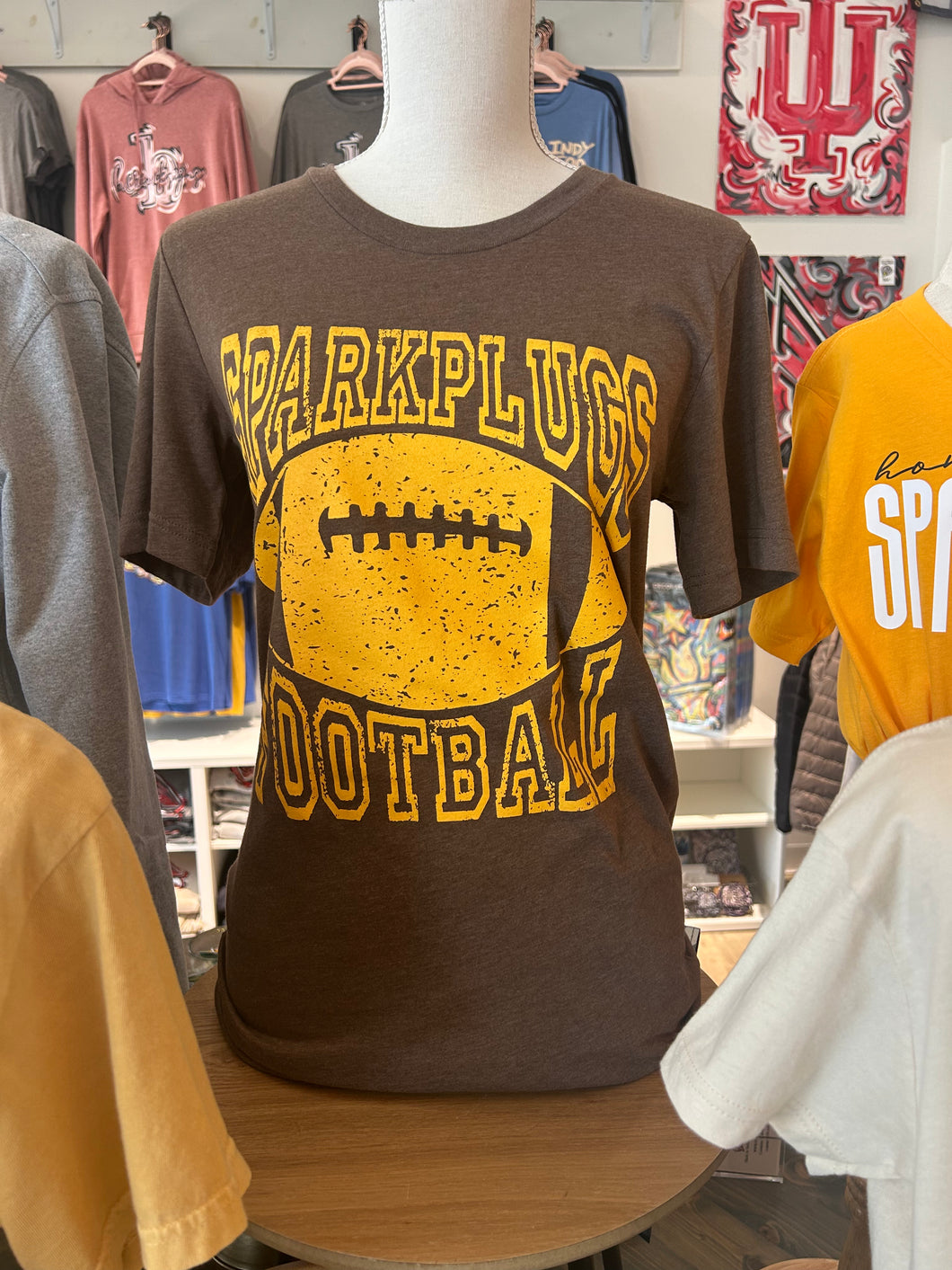 Sparkplugs Football Tee