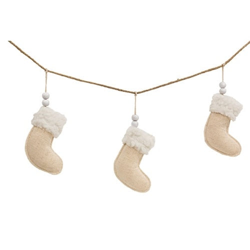 Natural Christmas Stocking Garland