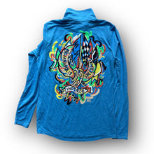 Load image into Gallery viewer, Indianapolis Motor Speedway Motion Wing and Wheel Women&#39;s Long Sleeve 1/4 Zip by Justin Patten (New 2025 Design) (Pond Blue)
