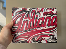 Load image into Gallery viewer, Indiana University 10&quot; x 8&quot; IU Script Wrapped Canvas Print by Justin Patten

