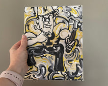 Load image into Gallery viewer, Purdue University 8&quot; x 10&quot; Purdue Pete Wrapped Canvas Print by Justin Patten
