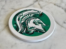 Load image into Gallery viewer, Michigan State University Stone Coaster by Justin Patten
