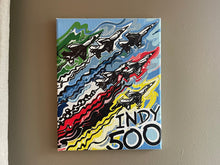 Load image into Gallery viewer, Indianapolis Motor Speedway 8&quot;x10&quot; Flyover Wrapped Canvas Print by Justin Patten
