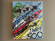 Load image into Gallery viewer, Indianapolis Motor Speedway 8&quot;x10&quot; Flyover Wrapped Canvas Print by Justin Patten
