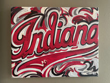 Load image into Gallery viewer, Indiana University 20&quot; x 16&quot; IU Script Wrapped Canvas Print by Justin Patten
