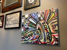 Load image into Gallery viewer, Indianapolis Motor Speedway 20&quot;x16&quot; Wing and Wheel Wrapped Canvas Print by Justin Patten

