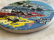 Load image into Gallery viewer, Indianapolis Motor Speedway Flyover Stone Coaster by Justin Patten
