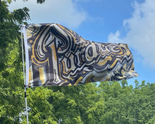 Load image into Gallery viewer, Purdue University Purdue Drum Flagpole Flag 5&#39; x 3&quot; by Justin Patten (2 grommets)
