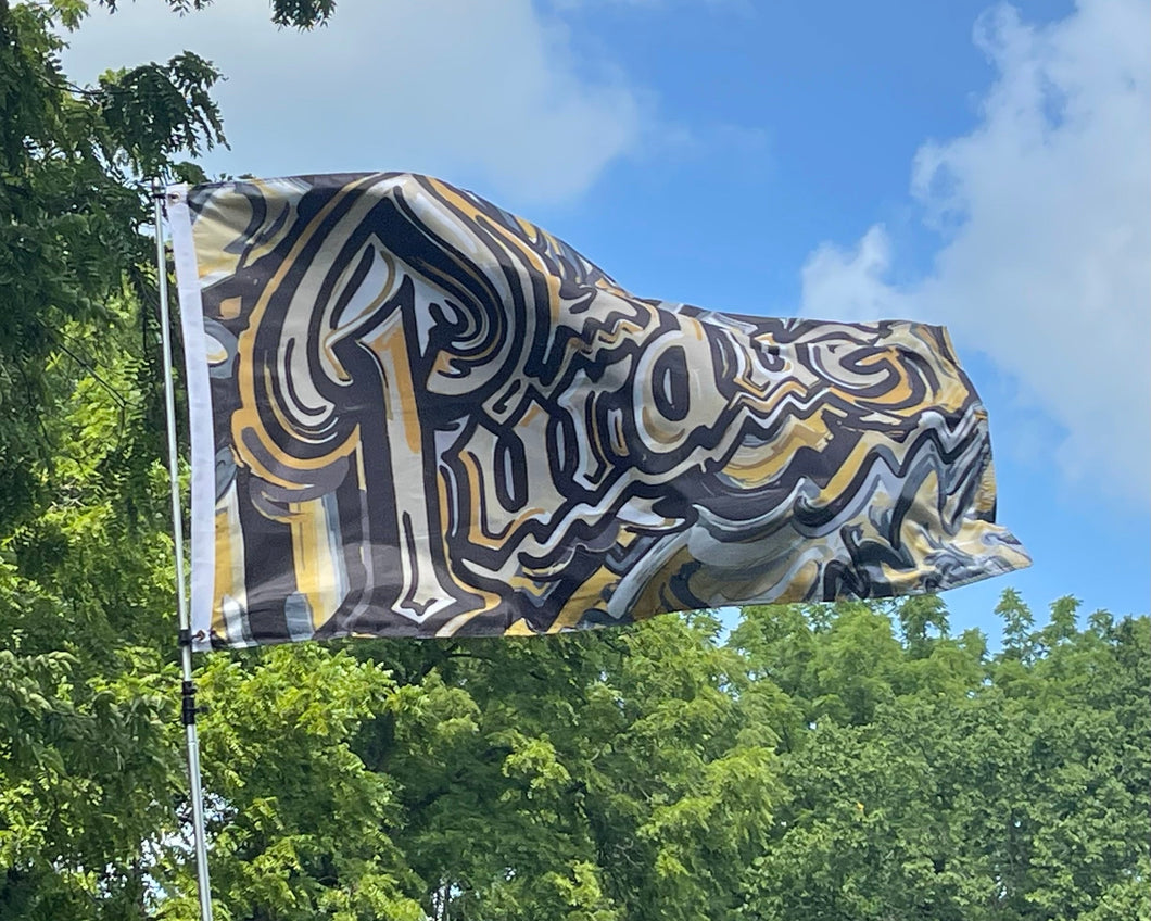 Purdue University Purdue Drum Flagpole Flag 5' x 3